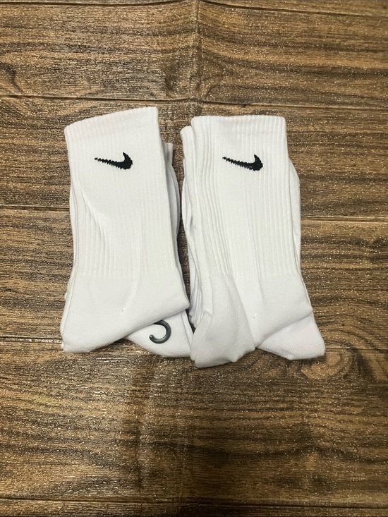 Nike Other - Nike White Crew Athletic Socks with Black Swoosh (Men)
